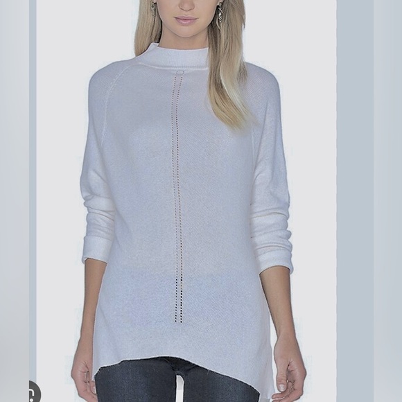 John & Jenn by Line Coral Sweater in dust blue alpaca revolve - Picture 1 of 10